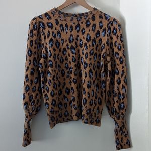 Ann Taylor Cheetah Sweater Size Medium